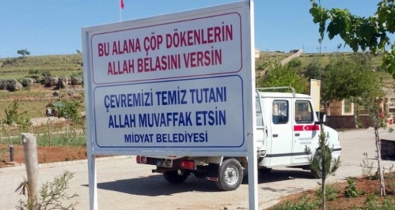 Belediyeden dualı, beddualı tabela