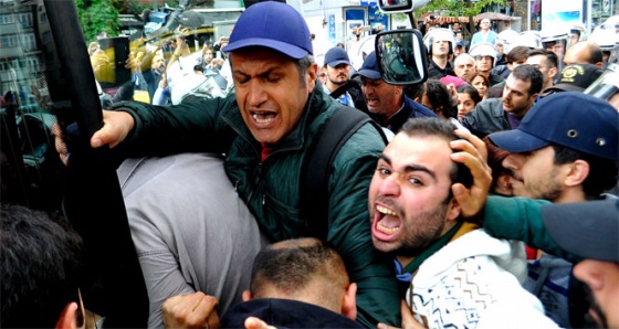 Beşiktaş'tan Taksim'e çıkmak isteyen gruba gözaltı