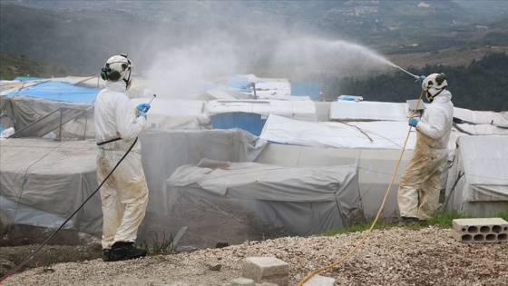 Beyaz Baretliler'den Suriye'deki kamplarda Kovid-19/ koronavirüs tehlikesine karşı önlem