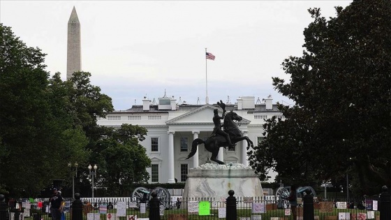 Beyaz Saray'ın önündeki Andrew Jackson heykeli göstericiler tarafından yıkılmak istendi