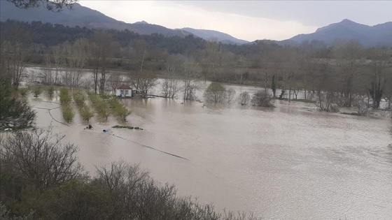 Bilecik'te Göksu Nehri'nin taşması sonucu tarım arazileri su altında kaldı