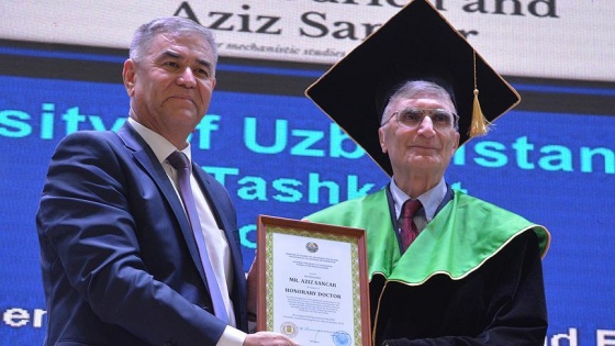 Bilim adamı Sancar'a Özbekistan'da fahri doktora