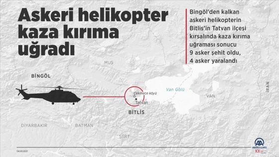 Bingöl'den kalkan askeri helikopter kaza kırıma uğradı: 10 şehit