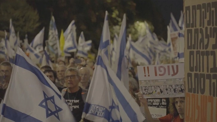 Binlerce İsrailli "esir takası anlaşması" talebiyle gösteri düzenledi