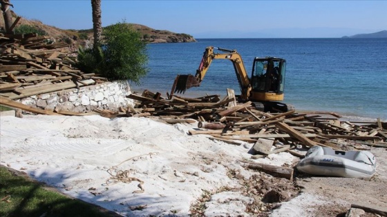 Bodrum'daki 'hassas alan'da bulunan son işletme de yıkılıyor