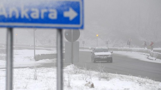 Bolu Dağı'nda yoğun kar yağışı