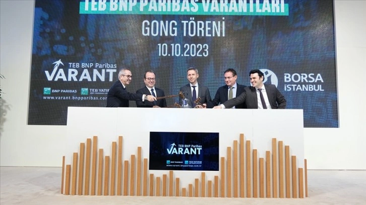 Borsa İstanbul'da gong, TEB BNP Paribas varantları için çaldı