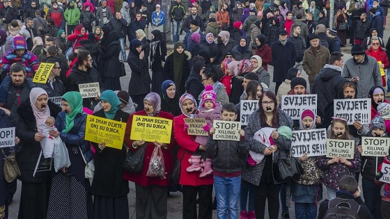 Bosna Hersek'te Halep'e destek mitingi düzenlendi