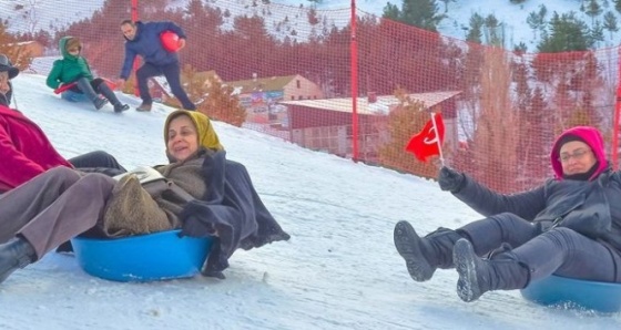 Bu da Erzurum'da leğen-board keyfi