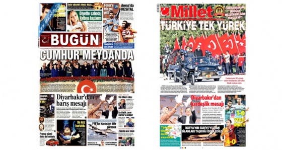 Bugün ve Millet gazetesi 30 Ekim manşetleri