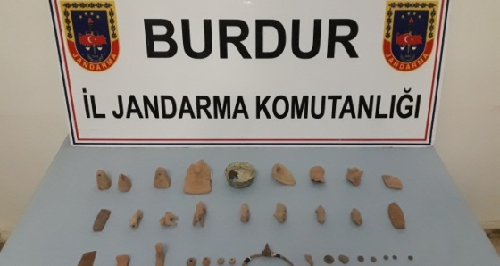 Burdur’da tarihi eser operasyonu