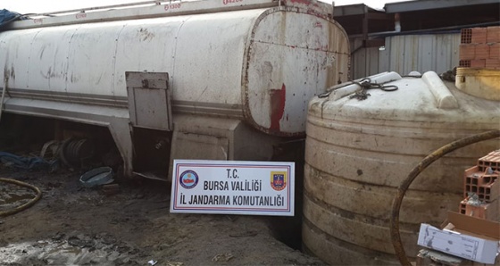 Bursa'da 11 ton kaçak akaryakıt ele geçirildi