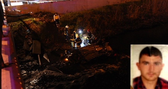 Bursa’da araç su kanalına uçtu: 1 ölü