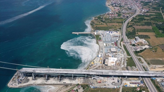 Çanakkale Boğazı'ndaki müsilaj yoğunluğu havadan görüntülendi