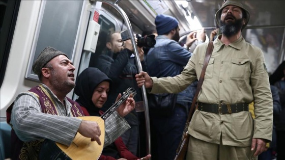 Çanakkale şehitleri Yenikapı Metro İstasyonu'nda anıldı