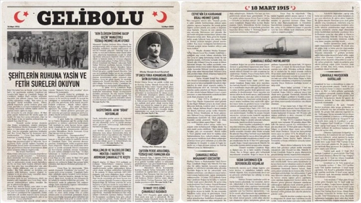 Çanakkale'de 18 Mart'a özel 'Gelibolu Gazetesi' yayımlandı