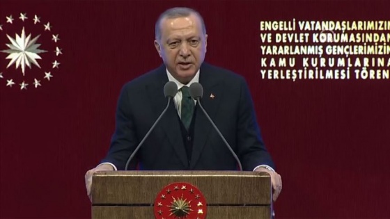 CANLI: Cumhurbaşkanı Erdoğan: Ülkemizdeki engelli memur sayısı 56 bin 500 kişiye ulaştı