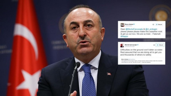 Çavuşoğlu, Halepli Bana'nın yardım çağrısına cevap verdi