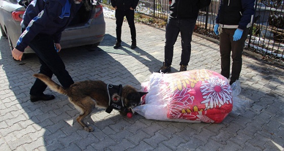 Çeyiz eşyalarının arasından 10 kilogram esrar çıktı