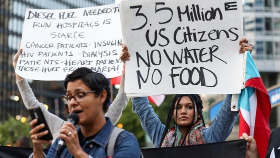 Chicago'da Porto Riko protestosu