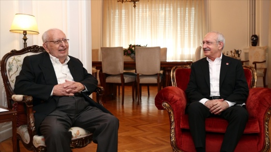 CHP Genel Başkanı Kılıçdaroğlu, eski TBMM Başkanı Hüsamettin Cindoruk'u ziyaret etti