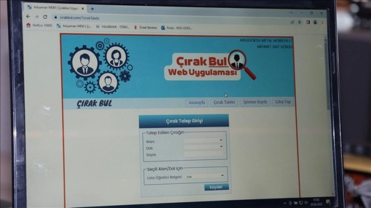 Çırak bulma sorunu web uygulamasıyla sona erecek