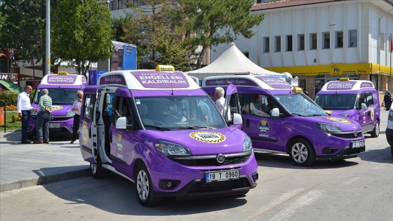 Çorum'da engelliler için 'mor taksi' uygulaması