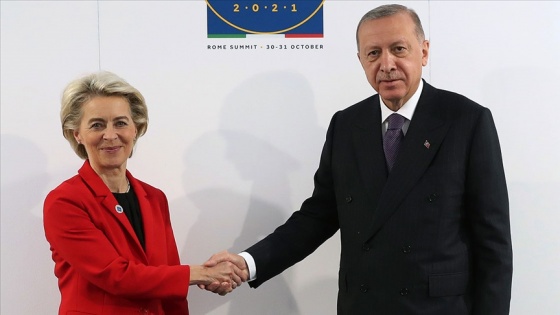 Cumhurbaşkanı Erdoğan, AB Komisyonu Başkanı Leyen ile görüştü