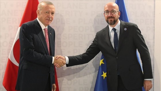 Cumhurbaşkanı Erdoğan AB Konseyi Başkanı Charles Michel ile görüştü