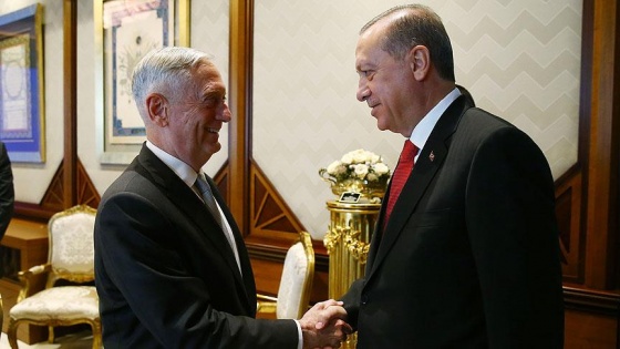 Cumhurbaşkanı Erdoğan ABD Savunma Bakanı Mattis'i kabul etti