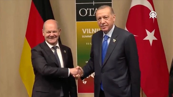 Cumhurbaşkanı Erdoğan, Almanya Başbakanı Scholz ile görüştü