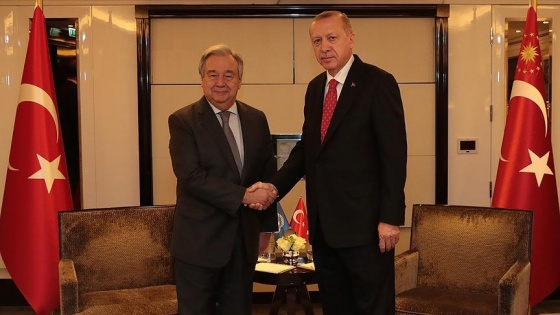 Cumhurbaşkanı Erdoğan BM Genel Sekreteri Guterres'i kabul etti