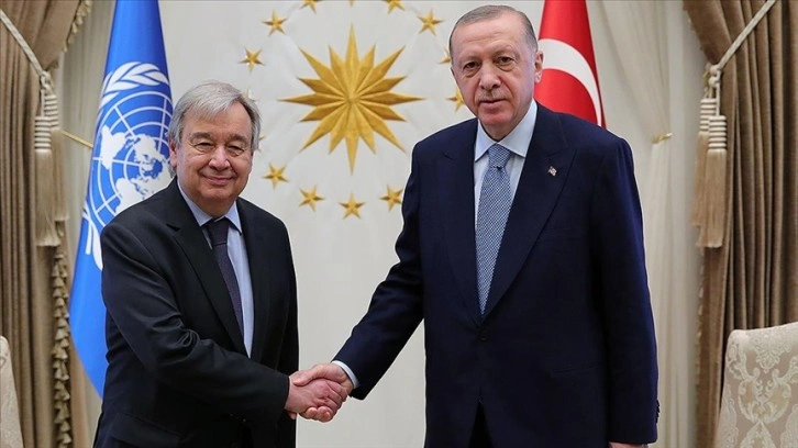 Cumhurbaşkanı Erdoğan, BM Genel Sekreteri Guterres'i kabul etti