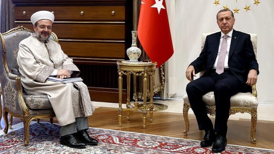 Cumhurbaşkanı Erdoğan, Diyanet İşleri Başkanı Görmez'i kabul etti