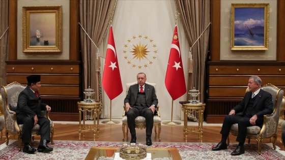 Cumhurbaşkanı Erdoğan, Endonezya Savunma Bakanı Subianto'yu kabul etti