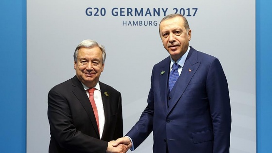 Cumhurbaşkanı Erdoğan G20'de Guterres ile görüştü