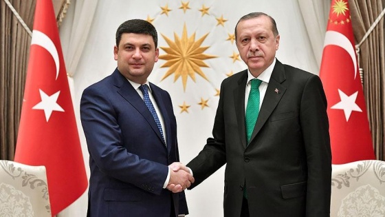 Cumhurbaşkanı Erdoğan, Groysman'ı kabul etti
