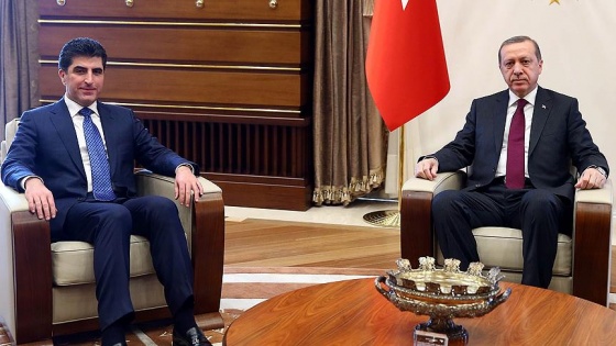 Cumhurbaşkanı Erdoğan IKBY Başbakanı Barzani'yi kabul etti