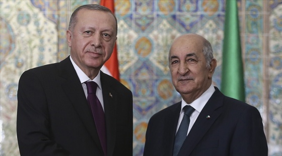 Cumhurbaşkanı Erdoğan ile Cezayir Cumhurbaşkanı Tebbun İsrail'in saldırılarını görüştü