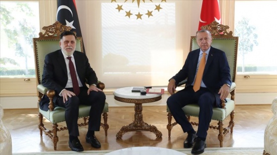 Cumhurbaşkanı Erdoğan'ın Libya Başbakanı Fayiz es-Serrac'ı kabulü başladı
