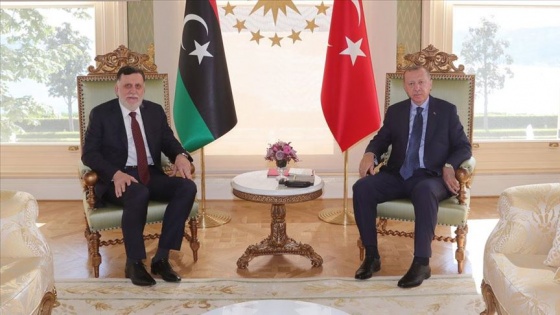 Cumhurbaşkanı Erdoğan, Libya Başbakanı Fayiz es-Serrac&#039;ı kabul etti