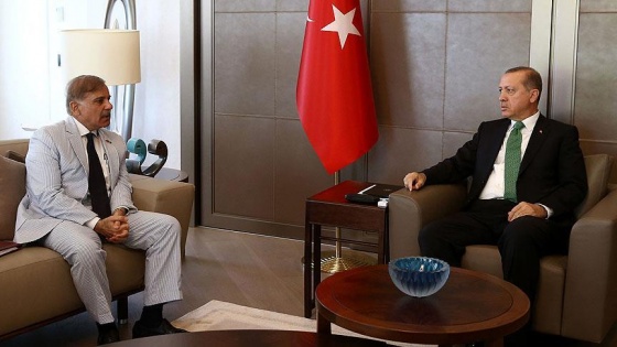 Cumhurbaşkanı Erdoğan, Şahbaz Şerif'i kabul etti