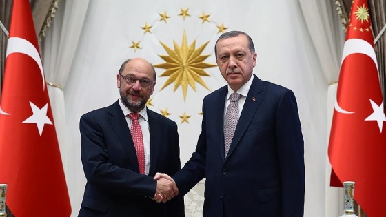 Cumhurbaşkanı Erdoğan, Schulz'u kabul etti