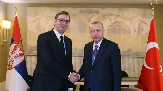 Cumhurbaşkanı Erdoğan, Sırbistan Cumhurbaşkanı Vucic ile görüştü