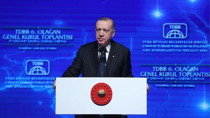 Cumhurbaşkanı Erdoğan, Türk Dünyası Belediyeler Birliği 6. Olağan Genel Kurulu'na katıldı