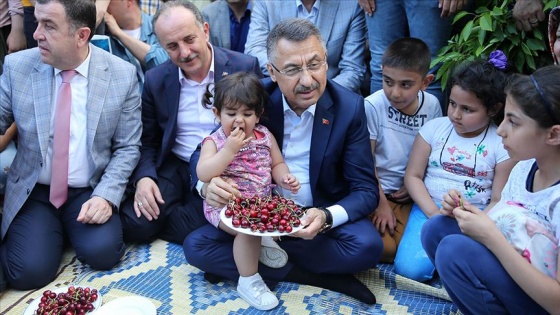 Cumhurbaşkanı Yardımcısı Oktay kiraz hasadı etkinliğine katıldı