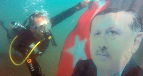 Dalgıcın ‘Erdoğan’ sevdası