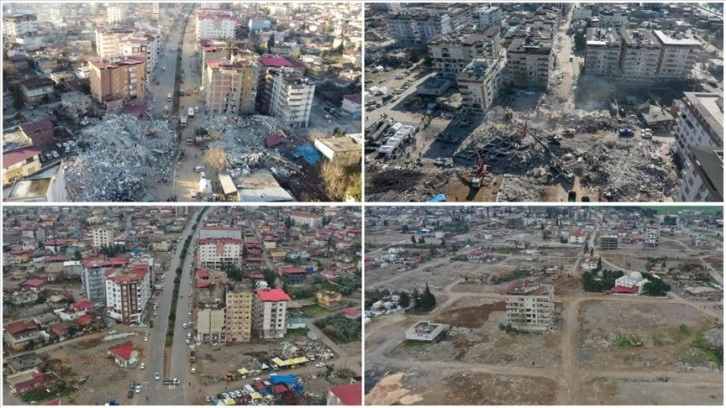 Depremden etkilenen Nurdağı ve İslahiye afetin 1. yılında görüntülendi