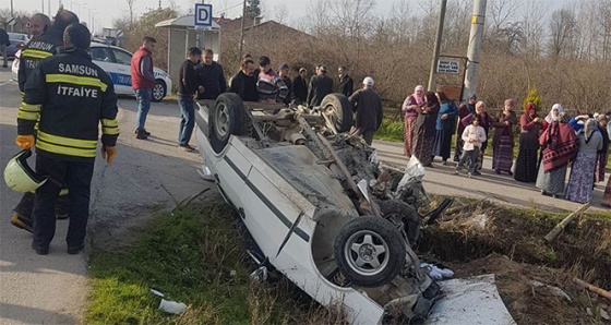 Direksiyon hakimiyetini kaybedip takla attı: 1 ölü, 3 yaralı