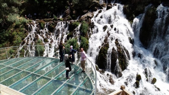 Doğu Karadeniz&#039;in 40 kaynaklı şelalesine turist ilgisi